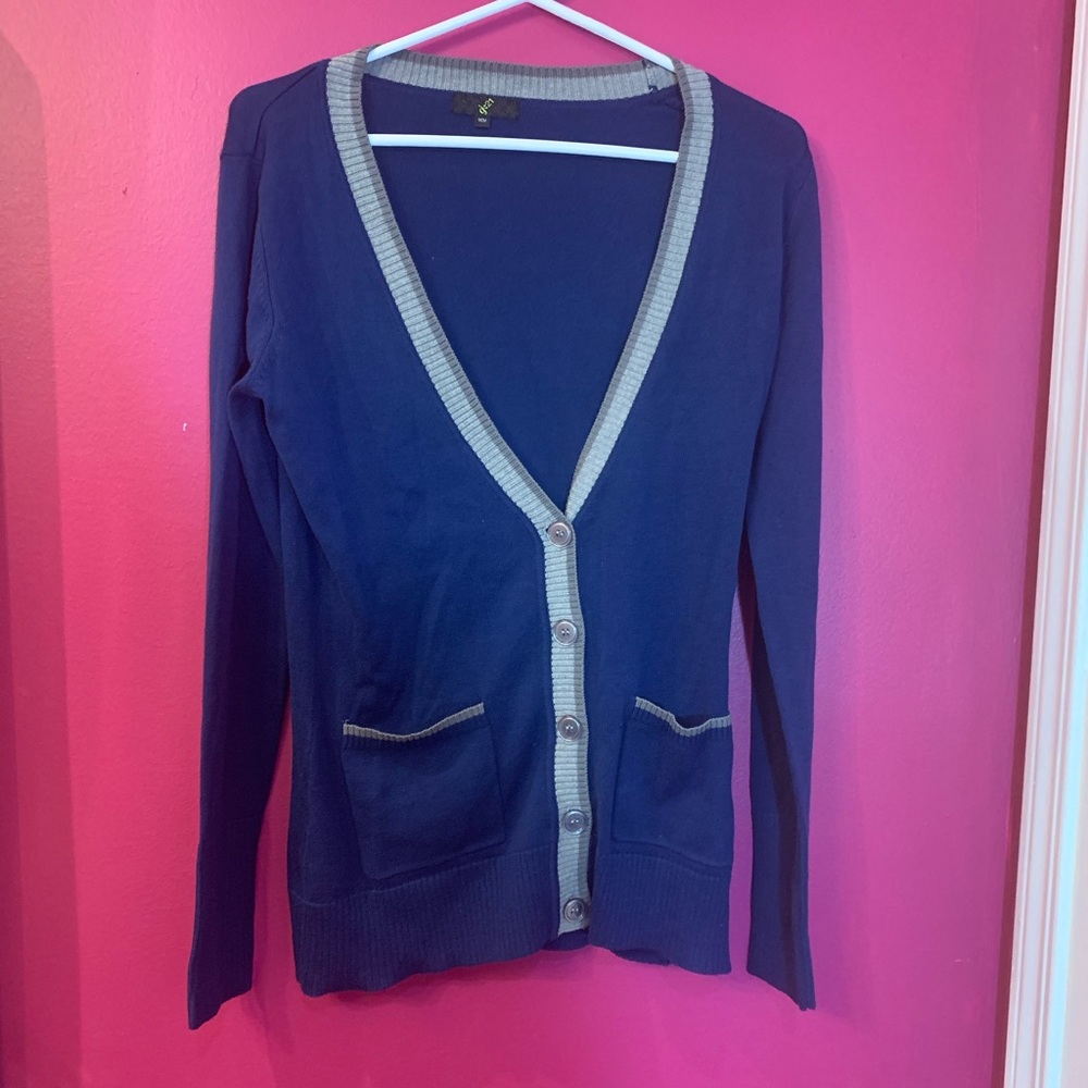 Blue cardigan